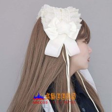 画像6: ロリータ少女花嫁ヘアアクセ 可愛いレースリボンヘアアクセ 星コスプレチャパーティ アニメイベントヘアクリップヘアバンド コスプレ道具 abccos製 「受注生産」 (6)