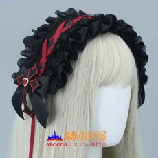 画像6: ダーク ゴシック ロリータヘアアクセ コスプレパーティー 少女ヘッドアクセ 十字のレースリボンヘアバンド コスプレ道具 abccos製 「受注生産」 (6)