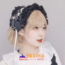 画像9: ダーク ゴシック ロリータヘアアクセ コスプレパーティー 少女ヘッドアクセ 十字のレースリボンヘアバンド コスプレ道具 abccos製 「受注生産」 (9)