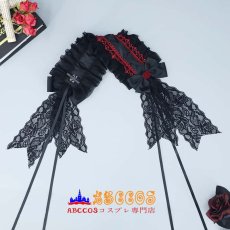 画像2: 手作り コスプレ小道具 ヘアアクセ ゴシックヘアクリップ ロリータヘッドアクセ リボン レースヘアバンド コスプレ道具 abccos製 「受注生産」 (2)