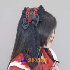 画像5: 手作り コスプレ小道具 ヘアアクセ ゴシックヘアクリップ ロリータヘッドアクセ リボン レースヘアバンド コスプレ道具 abccos製 「受注生産」 (5)