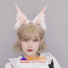 画像10: かわいい手作りぬいぐるみ リアルな動物の耳ヘアアクセ コスプレヘッドアクセ 小道具 野生猫の耳のヘッドバンド コスプレ道具 abccos製 「受注生産」 (10)