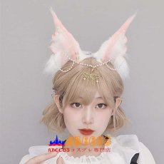 画像9: かわいい手作りぬいぐるみ リアルな動物の耳ヘアアクセ コスプレヘッドアクセ 小道具 野生猫の耳のヘッドバンド コスプレ道具 abccos製 「受注生産」 (9)