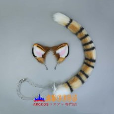 画像2: トラのヘッドバンド 手作りのふわふわのコスプレ小道具 リアルな動物の耳 獣の尾セット ヘッドアクセサリー ヘアアクセサリー コスプレ道具 abccos製 「受注生産」 (2)