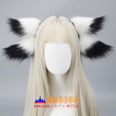 画像4: 手作りのパフォーマンス小道具ヘアアクセサリー コスプレヘッドアクセサリー アークナイツオペレーター ホワイトフェイスオウル リアルな動物の耳のヘッドバンド KCアクセサリー コスプレ道具 abccos製 「受注生産」 (4)