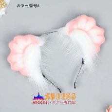 画像2: ふわふわの耳のヘッドアクセサリー 少女用パーティー コスプレ小道具 可愛いヘアアクセサリー 桜のリアルな動物の耳のヘッドバンド コスプレ道具 abccos製 「受注生産」 (2)