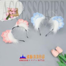 画像5: ふわふわの耳のヘッドアクセサリー 少女用パーティー コスプレ小道具 可愛いヘアアクセサリー 桜のリアルな動物の耳のヘッドバンド コスプレ道具 abccos製 「受注生産」 (5)