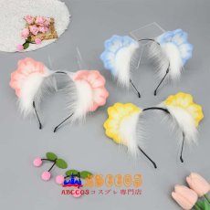 画像6: ふわふわの耳のヘッドアクセサリー 少女用パーティー コスプレ小道具 可愛いヘアアクセサリー 桜のリアルな動物の耳のヘッドバンド コスプレ道具 abccos製 「受注生産」 (6)