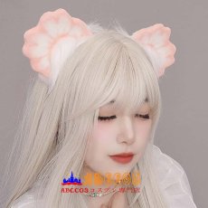 画像8: ふわふわの耳のヘッドアクセサリー 少女用パーティー コスプレ小道具 可愛いヘアアクセサリー 桜のリアルな動物の耳のヘッドバンド コスプレ道具 abccos製 「受注生産」 (8)