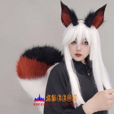 画像5: 手作り リアルな青丘の白いキツネの耳のヘッドバンド コスプレ 白蔵主のヘッドアクセサリー キツネの尾 獣耳獣尾セット コスプレ道具 abccos製 「受注生産」 (5)