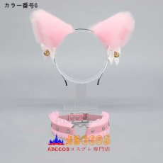 画像8: 手作りのロリータアクセサリー キツネの耳 ネコの耳のヘッドバンド レースとリボンとベルの首輪セット コスプレ道具 abccos製 「受注生産」 (8)