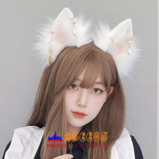 画像8: かわいいふわふわのキツネの耳のヘッドバンド コスプレ用ヘッドアクセサリー アクセサリー小道具 リアルな動物の耳 ハートペンダントのヘアアクセサリー コスプレ道具 abccos製 「受注生産」 (8)