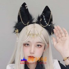 画像5: 手作り ダーク系 ふわふわのヘッドアクセサリー コスプレ小道具 金属の蛇飾り ヘアアクセサリー リアルな動物の耳のヘッドバンド コスプレ道具 abccos製 「受注生産」 (5)