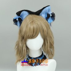 画像14: 手作ロリータ獣耳獣尾アクセサリー レースヘッドバンド首輪 ネコ耳ヘアバンド ネコ尾セット コスプレ道具 abccos製 「受注生産」 (14)