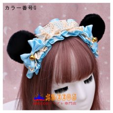 画像8: 手作ロリータ獣耳ヘッドバンド、リボン レースクマの耳ヘアバンド コスプレ道具 abccos製 「受注生産」 (8)