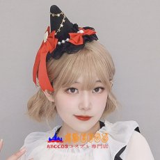 画像10: ゴシック風 魔法少女ヘアピン ロリータアクセサリー ハロウィン ヘアクリップ レースバタフライヘッドアクセサリー 魔女帽 コスプレ道具 abccos製 「受注生産」 (10)