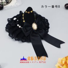 画像3: ゴシック風 魔法少女ヘアピン ロリータアクセサリー ハロウィン ヘアクリップ レースバタフライヘッドアクセサリー 魔女帽 コスプレ道具 abccos製 「受注生産」 (3)