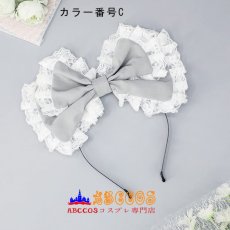 画像4: 手作のヘアアクセサリー リボン ロリータ ガール ヘッドアクセサリー レースフラワーヘッドバンド コスプレ道具 abccos製 「受注生産」 (4)