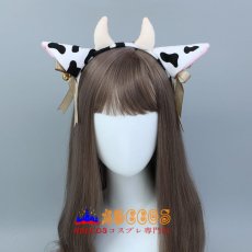 画像3: 牛柄セット カチューシャ しっぽ ハンドメイドコスプレ道具 パーティー衣装 可愛いヘッドアクセサリー ヘアアクセ コスプレ道具 abccos製 「受注生産」 (3)