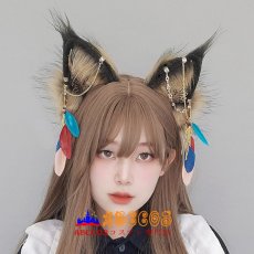 画像6: ぬいぐるみ耳のペンダントヘアバンド、コスプレアクセサリー、フェザー耳のヘッドバンド、ヘアアクセサリー コスプレ道具 abccos製 「受注生産」 (6)