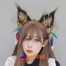 画像7: ぬいぐるみ耳のペンダントヘアバンド、コスプレアクセサリー、フェザー耳のヘッドバンド、ヘアアクセサリー コスプレ道具 abccos製 「受注生産」 (7)