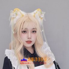 画像6: かわいいロリータガールヘアアクセサリー、メタルリボンクリップ、ぬいぐるみ耳ヘアアクセサリー、ネコのヘッドバンド コスプレ道具 abccos製 「受注生産」 (6)