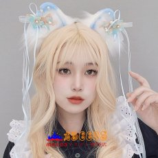 画像7: かわいいロリータガールヘアアクセサリー、メタルリボンクリップ、ぬいぐるみ耳ヘアアクセサリー、ネコのヘッドバンド コスプレ道具 abccos製 「受注生産」 (7)