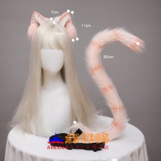 画像8: 手作り ロリータ ヘアアクセサリー JK 本物そっくり 獣耳 獣のしっぽ オレンジ猫 ネコ耳のヘアバンド ヘアクリップ ネコのしっぽ コスプレ道具 abccos製 「受注生産」 (8)