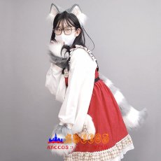 画像11: ぬいぐるみの獣耳ヘッドバンド cosplayテール ワンテール装飾 道具 キツネ耳ヘッドアクセサリー 獣尾セット コスプレ道具 abccos製 「受注生産」 (11)