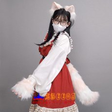 画像12: ぬいぐるみの獣耳ヘッドバンド cosplayテール ワンテール装飾 道具 キツネ耳ヘッドアクセサリー 獣尾セット コスプレ道具 abccos製 「受注生産」 (12)