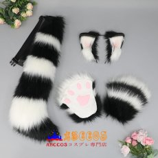 画像7: ぬいぐるみの獣耳ヘッドバンド cosplayテール ワンテール装飾 道具 キツネ耳ヘッドアクセサリー 獣尾セット コスプレ道具 abccos製 「受注生産」 (7)