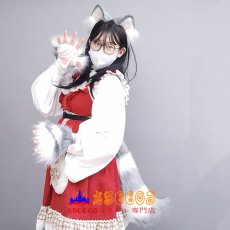 画像8: ぬいぐるみの獣耳ヘッドバンド cosplayテール ワンテール装飾 道具 キツネ耳ヘッドアクセサリー 獣尾セット コスプレ道具 abccos製 「受注生産」 (8)