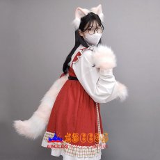 画像9: ぬいぐるみの獣耳ヘッドバンド cosplayテール ワンテール装飾 道具 キツネ耳ヘッドアクセサリー 獣尾セット コスプレ道具 abccos製 「受注生産」 (9)