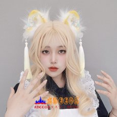 画像11: ふわふわロリータヘアアクセサリー 古風のフリンジアクセサリー ヘアクリップ ocsplay 本物の動物耳ヘッドバンド コスプレ道具 abccos製 「受注生産」 (11)