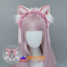 画像2: 可愛な手作りロリータ少女ヘアアクセサリー プラッシーン猫耳ヘッドバンド JK制服 ミステリアスなネコ耳ヘアアクセサリー コスプレ道具 abccos製 「受注生産」 (2)