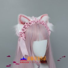 画像3: 可愛な手作りロリータ少女ヘアアクセサリー プラッシーン猫耳ヘッドバンド JK制服 ミステリアスなネコ耳ヘアアクセサリー コスプレ道具 abccos製 「受注生産」 (3)