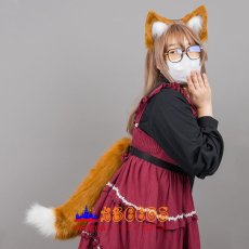 画像8: かわいい動物耳のヘアアクセサリー、リアルな動物の尻尾コスプレウルフテールアクセサリー、キツネの耳のヘッドバンド テールセット コスプレ道具 abccos製 「受注生産」 (8)