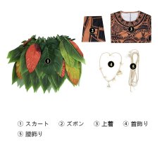 画像27: ディズニー モアナと伝説の海2 Moana2 マウイ Māui コスプレ衣装 バラ売り可 abccos製 「受注生産」 (27)