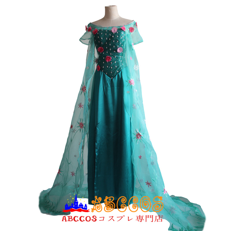 アナと雪の女王 エルサのサプライズ Frozen Fever エルサ Elsa コスプレ衣装 abccos製 「受注生産」
