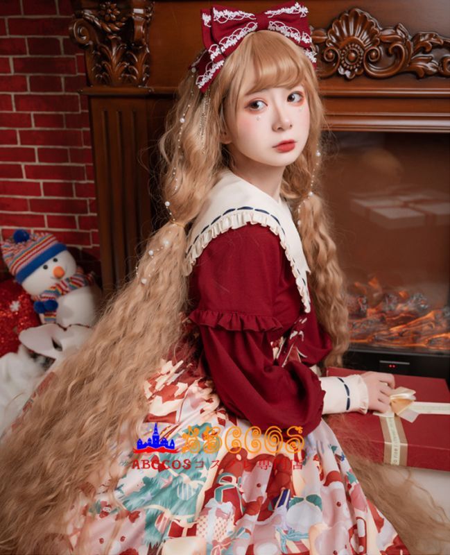 Abccosコスプレ専門店 ロリータ風 長袖 クリスマス 甘ロリ 可愛い ロリータ服 プリンセス ワンピース 洋服 製作 通販