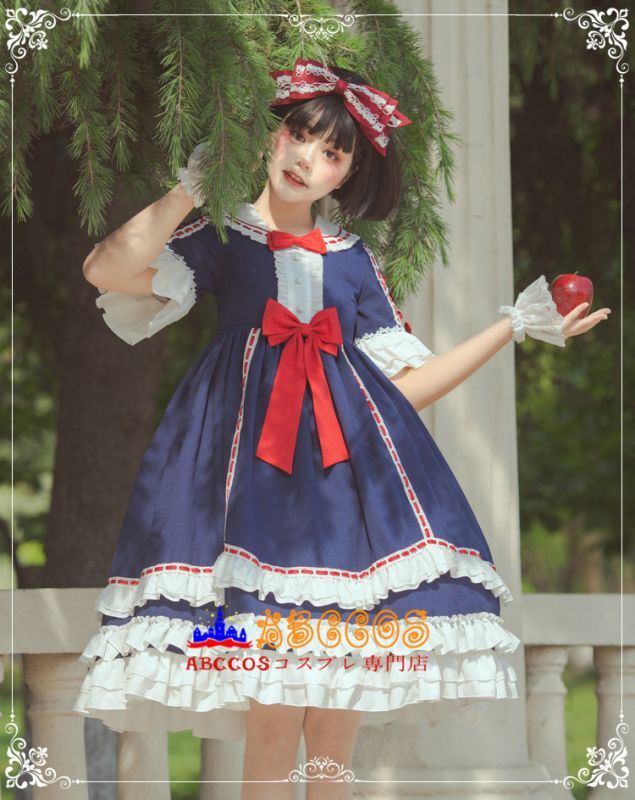 【ワンピースだけ】ロリータ風　白雪姫　プリンセス　ワンピース　ゴスロリ風　レディース　洋服 abccos製 「受注生産」