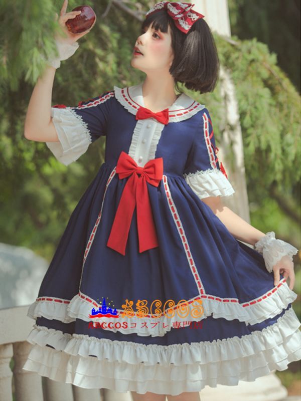 【ワンピースだけ】ロリータ風　白雪姫　プリンセス　ワンピース　ゴスロリ風　レディース　洋服 abccos製 「受注生産」